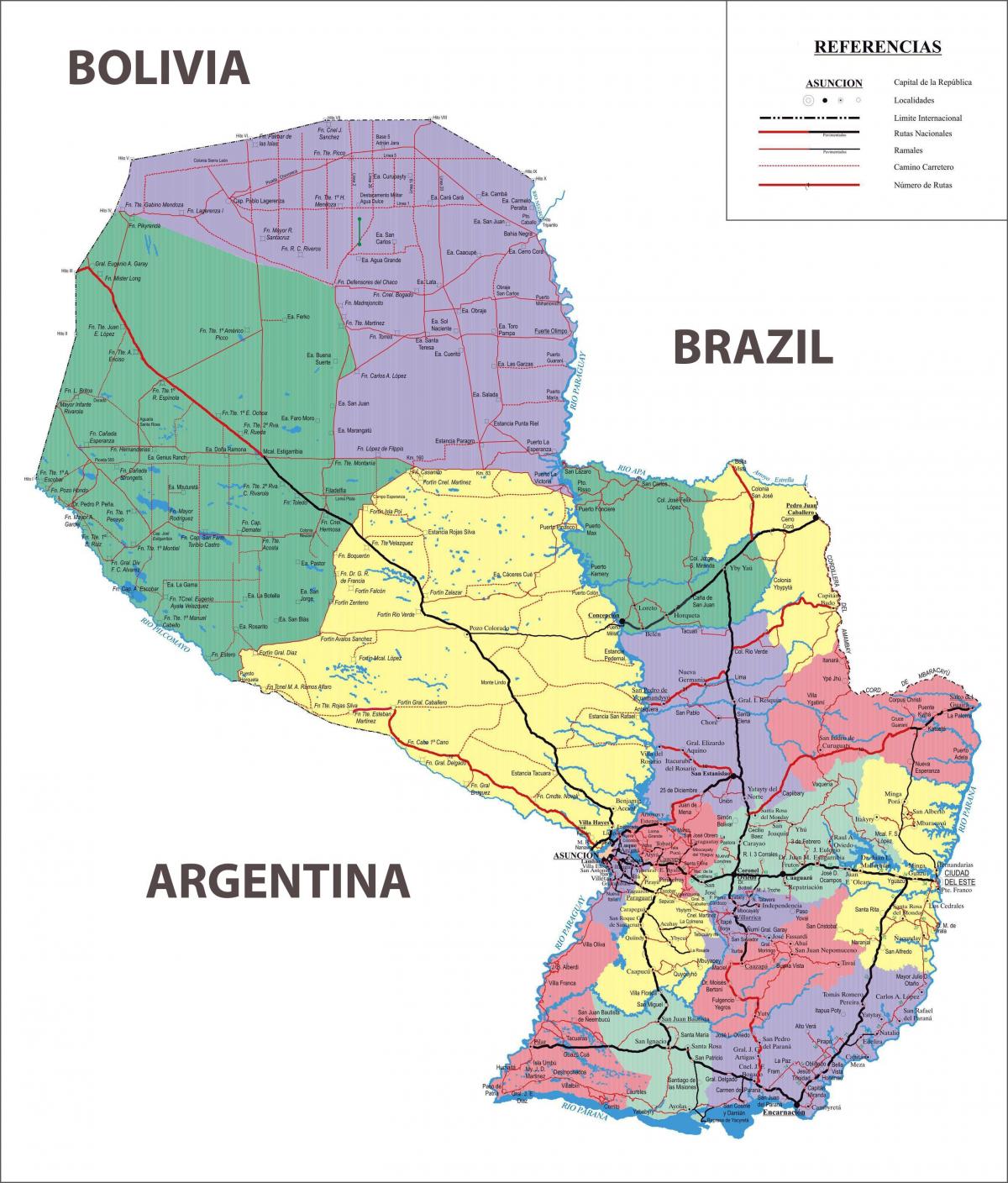 نقشه پاراگوئه
