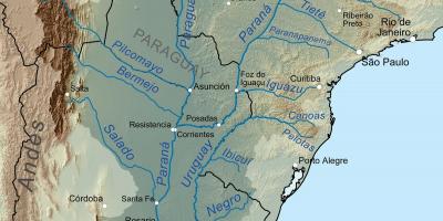 نقشه از رودخانه پاراگوئه