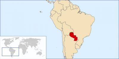 پاراگوئه محل بر روی نقشه جهان