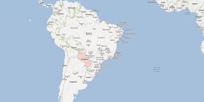نقشه از پاراگوئه جنوب امریکا